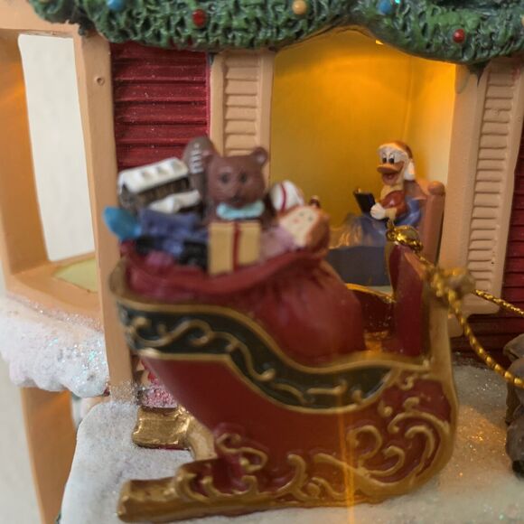 Bradford Exchange Disney Twas The Night Before Christmas Illuminated House Story - Picture 8 of 16